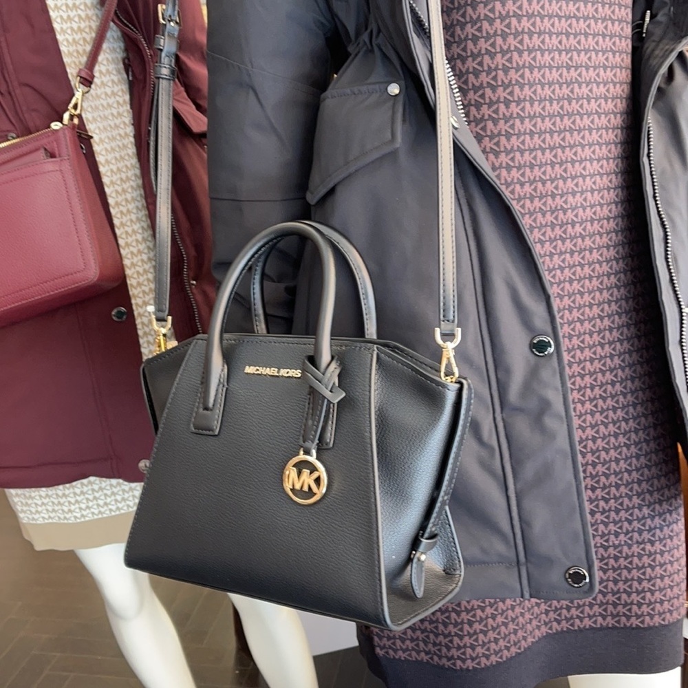 Michael Kors Avril Small Satchel Crossbody Black - Picture 14 of 16